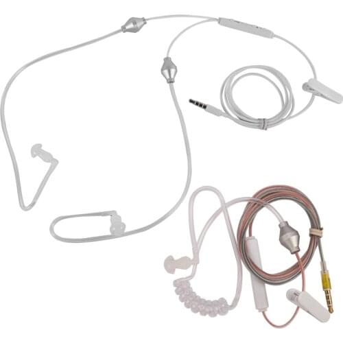 3.5mm Stereo Air Tube Wired Earphone & Anti Radiation Proof Covert Acoustic Tube Earpiece 3.5mm Air Tube Earphone