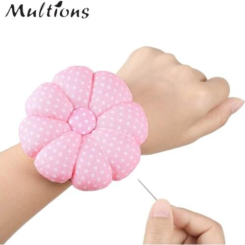 1Pc Wrist Pin Cushion Pumpkin Sewing Pin Cushions Needle Cushion Holder DIY Pincushion Sewing Crafts for Needlework Quilting
