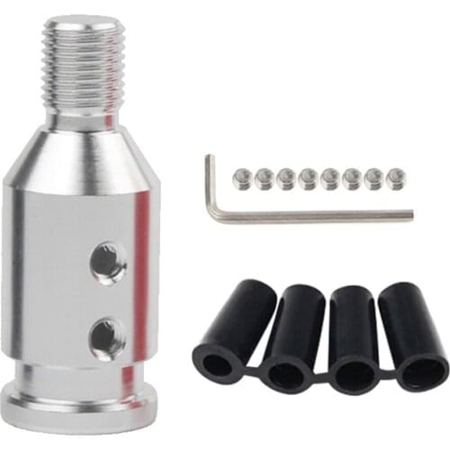 Aluminum Shift Knob Adapter For Non Threaded Shifter 10x1.5mm Silver