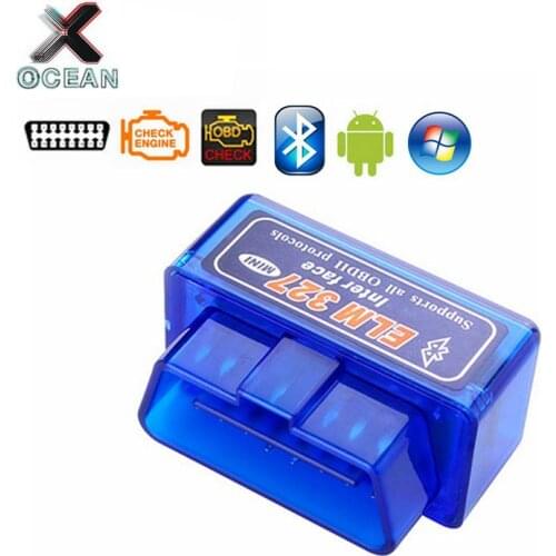 5Pcs Super Mini ELM327 Bluetooth V2.1 OBD2 ELM 327 Scanner Adapter Car Diagnostic Tool For Android/Symbian For OBDII Protocol