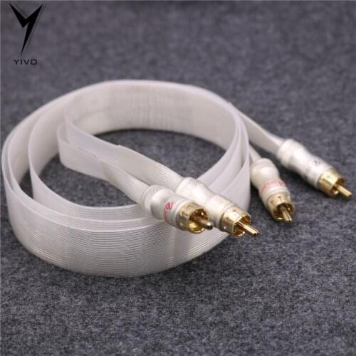 Second-Hand HI-end High Purity RCA to RCA Metal Pure Copper Plated Gold Connector Speaker DIY finished Audio Cable Wire Cord