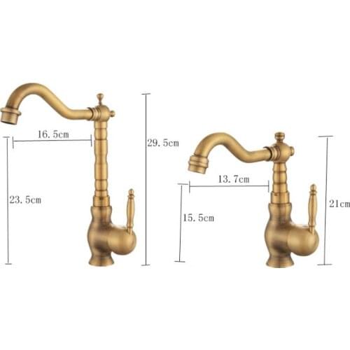 Bronze Color Brass Material Deck Mounted Cold & Hot Water of Above Counter Faucet and Down Counter Faucet