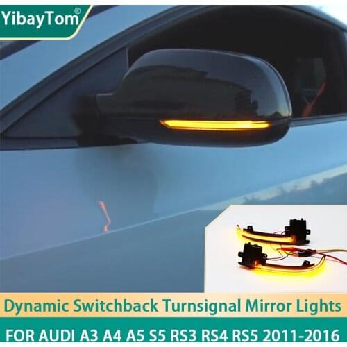 Smoke Black Blinker Dynamic Flowing Mirror LED Turn Signal Light Switchback Indicator for Audi A4 A5 S5 A3 8P B8.5 RS3 RS4 RS5