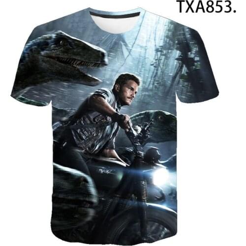 2020 New Summer Printed 3D T-Shirt Jurassic Park Men Women Children Summer Cool Tee Streetwear Boy Girl Kids Cotton Tops