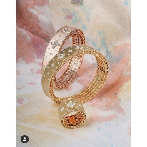 Jankelly Luxury flower Bangle Ring Sets Fashion Dubai Silver Bridal Jewelry Sets For Women Wedding brincos para as mulheres