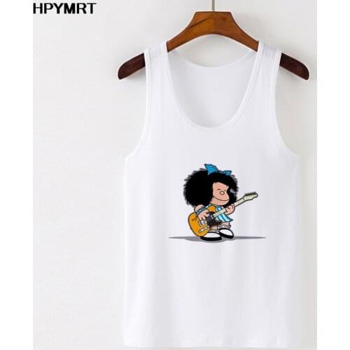 Mafalda Kawaii Cartoon Sexy Corset Vest Tank Tops T-shirt Women Sleeveless Anime Harajuku Summer Mujer Camisetas 90s Graphic Top