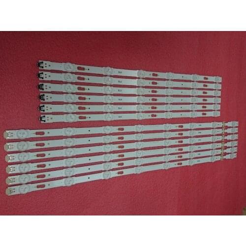 New Kit 12 PCS LED strip for ue55ku6100k S_5U75_55_FL_R6_REV1.5_150514 LM41-00135A S_5U75_55_FL_L8_REV1.5_150514 LM41-00136A