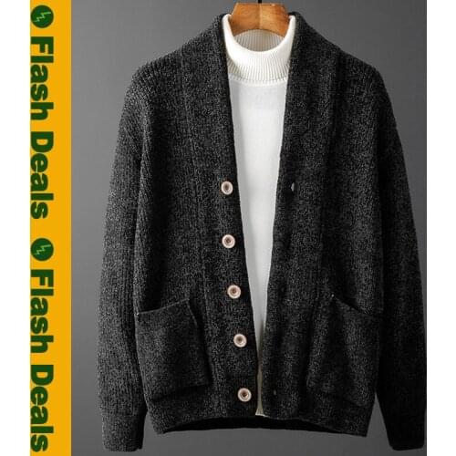 Heavy Knit Sweater Men Thick Wool Sweater Jacket Coat Male Sweatercoat Women Winter Knitwear Man Cardigan Female Autumn Clothing