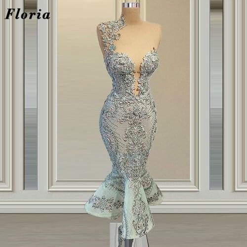 Dubai Design Appliques Beading Evening Dresses 2021 Ankle Lengt Middle East Party Gowns Turkish Prom Dresses Vestidos Festa