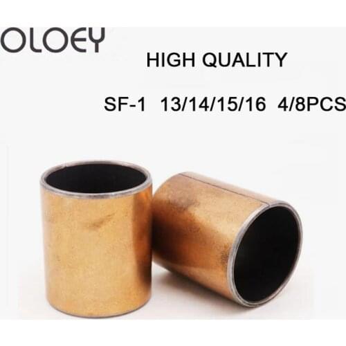 Free Shipping 4/8pcs SF-1 13 14 15 16mm 13/14/15/16mm Self Lubricating Composite Bearing Bushing Sleeve SF1 Length 8mm-20mm