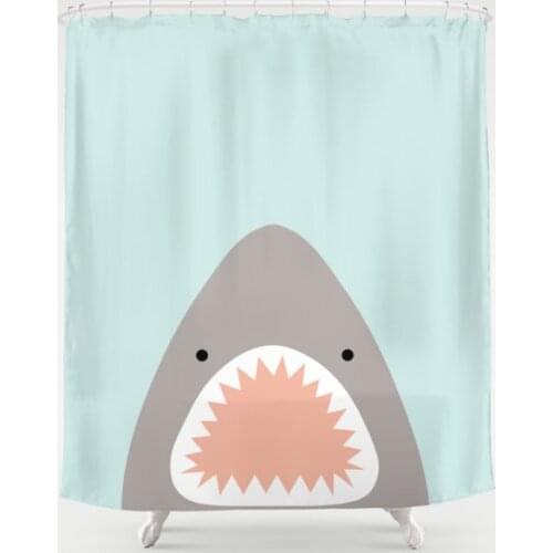 Shark Shower Curtain Waterproof Bathroom Decorations Polyester Bathroom Shower Curtain