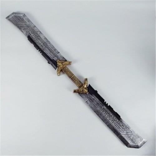1: 1 Cosplay 110 cm Tanos Double-Edged Sword Movie Tanos Gauntlet Weapon Figurine Propeller Models Role Playing Game
