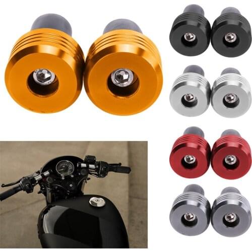 1pair 7/8" Motorcycle Handlebar Grip End Caps Weight Slider Stopple Aluminum Plugs Handle Bar Stopper