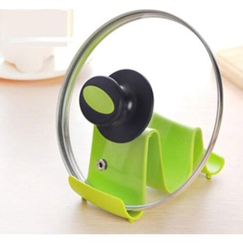 1pcs Kitchen Organizer Pot Lid Rack Shelf Spoon Storage Rack Pot Holder Racks Plastic Wave Design Cooking Accessories