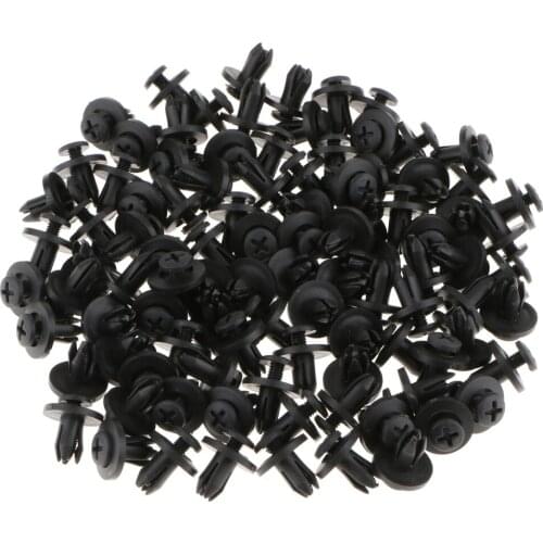 100 Pieces Car Bumper Rivets Door Panel Screws 6mm Hole Diameter for Universal vehicle Truck