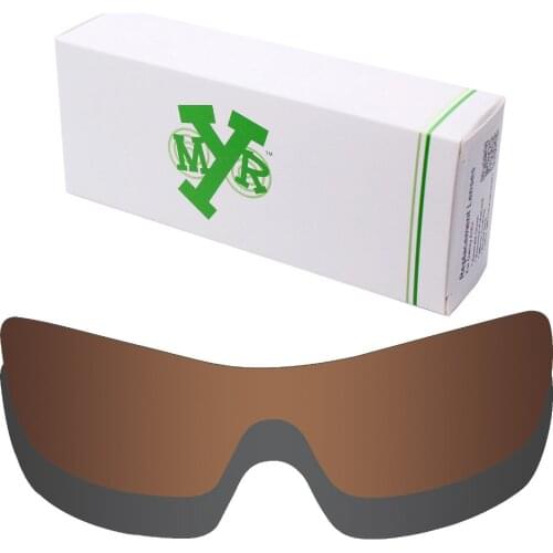 2 Pieces Mryok Anti-Scratch POLARIZED Replacement Lenses for-Oakley Batwolf Sunglasses Lens Stealth Black & Bronze Brown