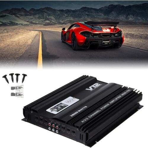 Black 3800W Car Auto Amplifier Audio Bluetooth Audio Stereo Amp Speaker Metal Subwoofer 12V w/ 4 Channel