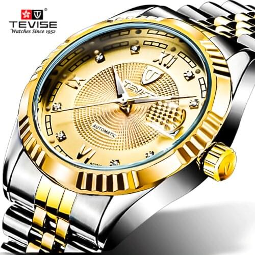Mens watches Automatic mechanical watch tourbillon clock Casual business wristwatch relojes hombre top brand TEVISE luxury