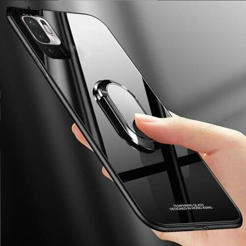 Capa For POCO M3 Pro F3 Tempered Glass Hard Back Cover Lanyard For Xiaomi poxo poko m3 pro Magnetic Ring Stand Holder Phone Case