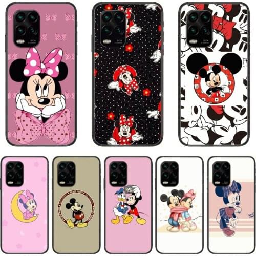 Mickey Phone Case For xiaomi Redmi Note 9S 8 7 6 5 A Pro T Anime Black Cover Silicone Back Pretty senior