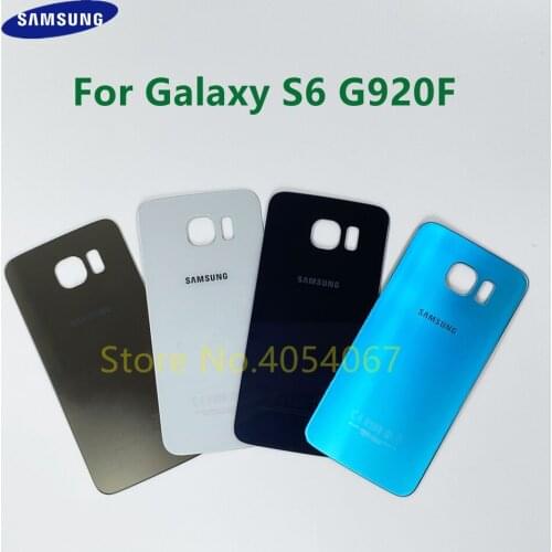 For SAMSUNG Galaxy S6 G920 SM-G920F G920FD Case Battery Back Cover 3D Glass Lid Rear Door Shell Housing With Adhesive Sticker