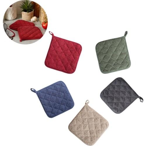 1PC Colorful Pot Holders Cotton Heat Resistant Potholder Pot Holder Hot Pads for Cooking and Baking
