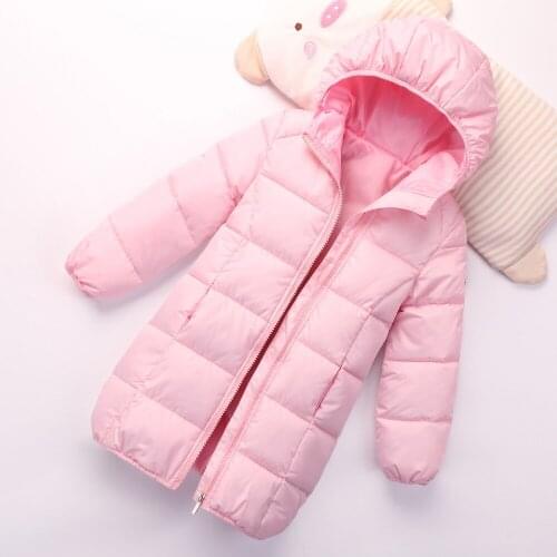Children duck down jacket For Boys Outerwear Hooded Girls winter coat Thick kids snowsuits long parka 1-7Y
