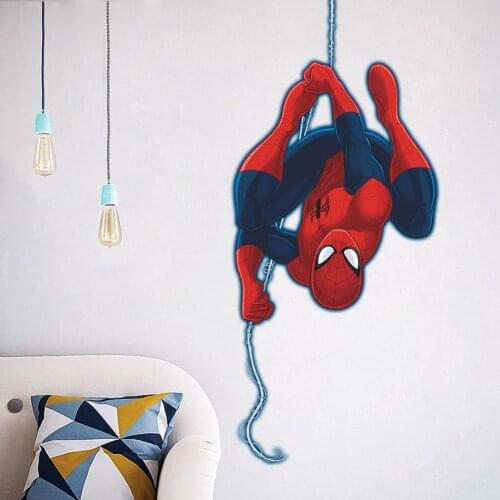 Disney Spiderman Wall Stickers For Kids Rooms Home Decor Cartoon Hero Wall Decals Pvc Poster Diy Mural Art