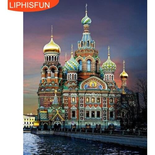 Diy Diamond Painting Embroidery "Church Of Our Savior On Spilled Blood" Square Rhinestones Home Decoration Gift