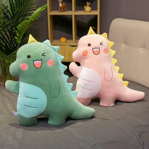 60/90cm Super Soft Lovely Dinosaur Plush Toys Cartoon Stuffed Animal cusion Toy for Kids Baby Hug Doll Sleep Pillow Home Decor