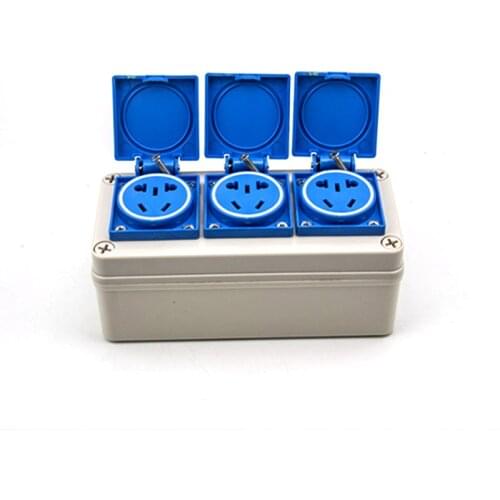 IP66 250V 10A Family Outdoor Waterproof Dust-proof Socket Plastic Combination Socket Box Multi-Function Socket