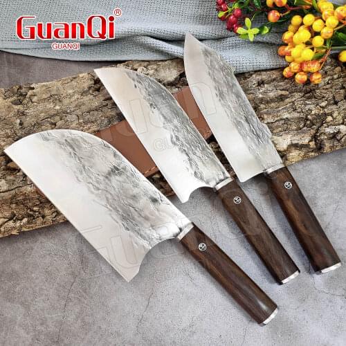 Handmade Forged Kitchen Knife Stainless Steel Meat Chopping Cleaver High-carbon Butcher Knife Hammer Chef Knife Cooking Knives