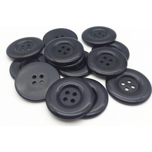 50pcs Black 35mm 38mm Resin Round Tire 4 holes Buttons Coat Sweater Baby Button DIY Sewing Accessories Crafts Embellishments