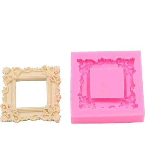 Lace Retro Small Frame Frozen Cake Bake Flexible Silicone Mold Handmade Chocolate Craft Mold Cake Dessert Decorative Gadgets new