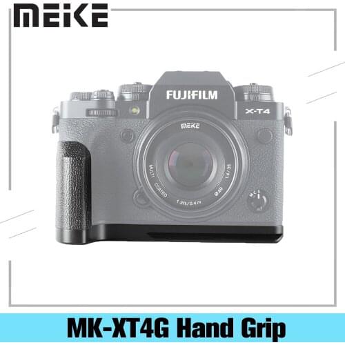 Meike MK-XT4G Aluminum Alloy Hand Grip Quick Release Plate L Bracket for for Fujifilm X-T4 1/4 Tripod Screw Can Mount To Tripod
