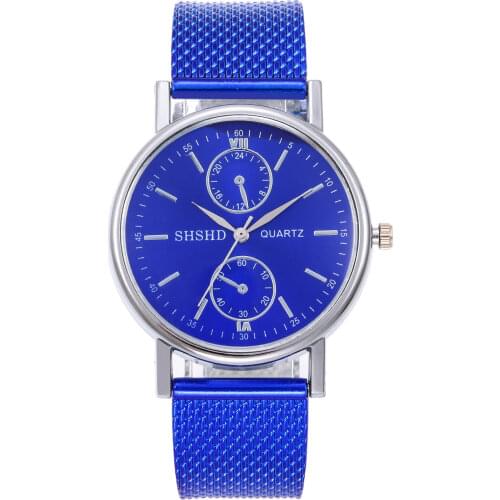 Fashionable casual womens watch blue glass eyes soft appliance with suitable fashion neutral watches wholesale men and women