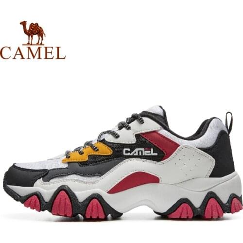 CAMEL Official Original Autumn Fashion Men Women Chunky Sneakers Tide Leisure Shoes Breathable Mesh Shoes