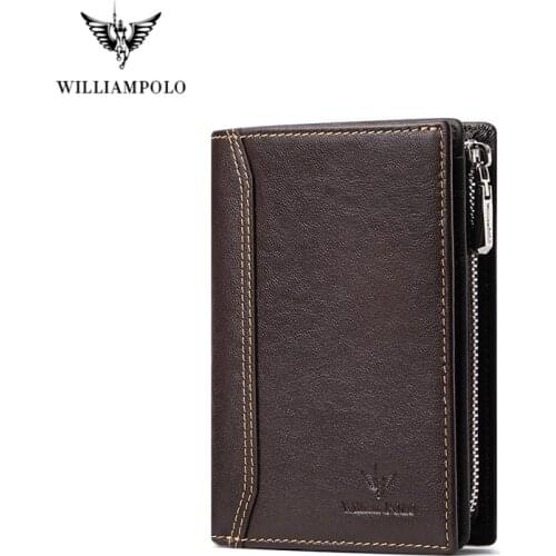 Men Wallet mens slim Credit Card Holder Bifold Genuine Leather mini Multi Card Case Slots Vegetable tanned cowhide