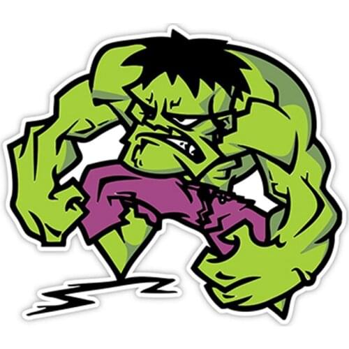 Creativity Car Sticker, Hulk Waterproof Sticker, Window Sticker, Motorcycle Cover Scratch, Suitable for Trunk PVC, 13cm X 11cm