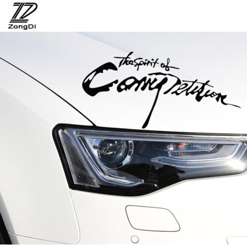 ZD Car Styling Sticker The Spirition of Competition For kia Ceed Cerato Suzuki grand vitara Citroen xsara picasso C3 Subaru 2017