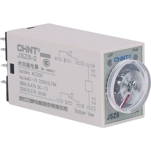 New CHNT JSZ6-2 8 feet DC24V time relay free shipping