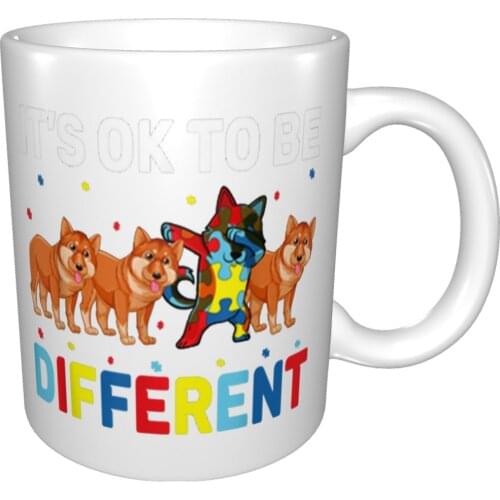 Autism Awareness Day Gift Funny Dabbing Shiba Inu Mug Coffee Cup Coffee Mug Stainless Steel Cup Cups And Glasses