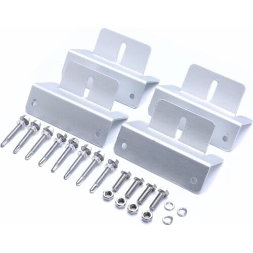 Practical 4pcs/lot Aluminum Z-Shape Solar Panel Brackets Kits For Caravan Roof Solar Panel Brackets Fittings Parts