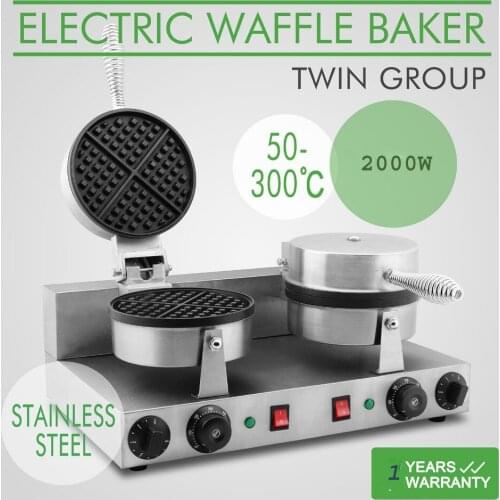Commercial double stainless steel waffle maker/waffle baker / Electric Double Non-Stick Waffle Maker Baker