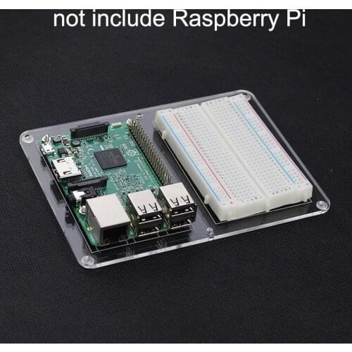 Raspberry Pi 3 B+ 400 Point Breadboard + Acrylic Board Mounting Plate Prototype Experiment Plate for Raspberry Pi 3 /2