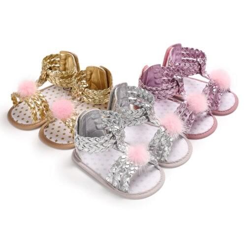 2019 Newborn Baby Girl Sandal Clogs Bow Hair Ball Non-slip Princess Crib Shoes Cute Summer Prewalker Casual Fashion New Sale