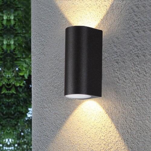 6/12W GU10 Dimmable Outdoor LED Wall Lights Up Down Waterproof LED Wall Lamp Cube Garden Aisle Balcony Porch Light