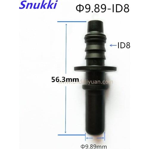 9.89mm ID8 male connector universal general Fuel line quick connector plastic black color 5pcs a lot
