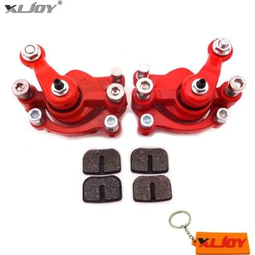 XLJOY Left & Right Disc Brake Calipers + Brake Pads For Chinese Pocket Bike Mini Dirt Bike Goped Scooter ATV Go Kart