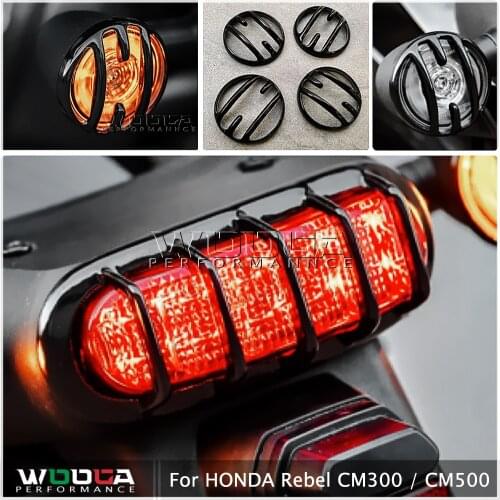 Rear Front Turn Signal Light Protection Indicator Guard Cover Brake Tail Light for Honda 2020 2021 Rebel CMX 250 300 500 1100